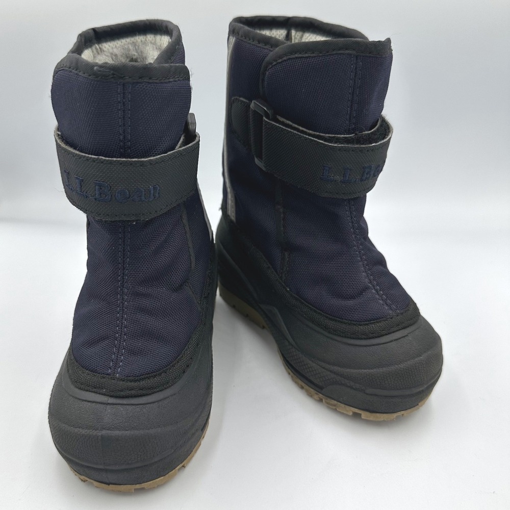 LL Bean Snow Boots Navy Blue Black Insulated Winter 244950 Toddler Size 6